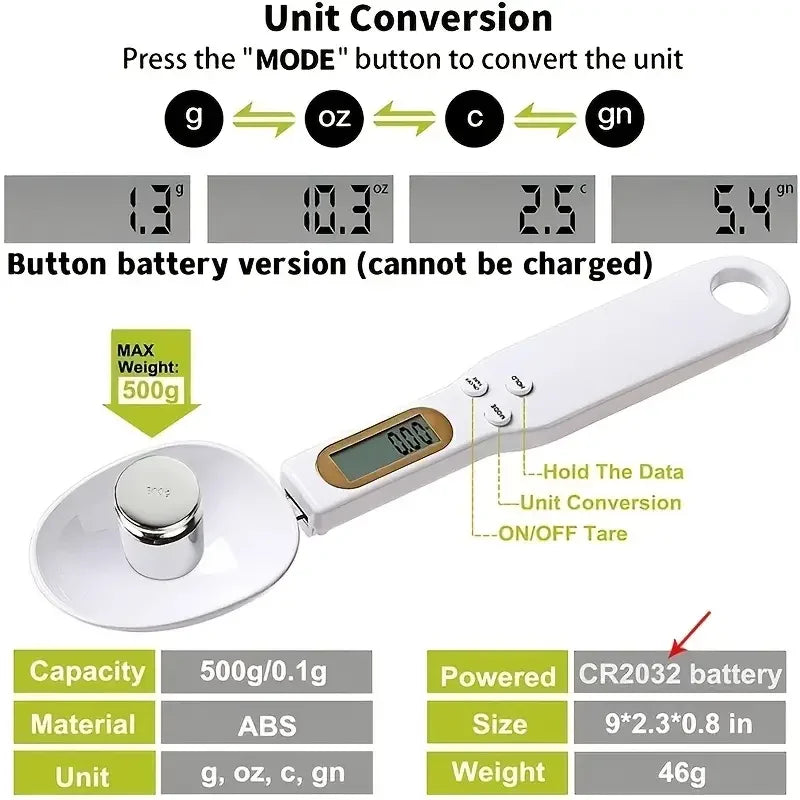 Digital Kitchen Measuring Spoon Scale