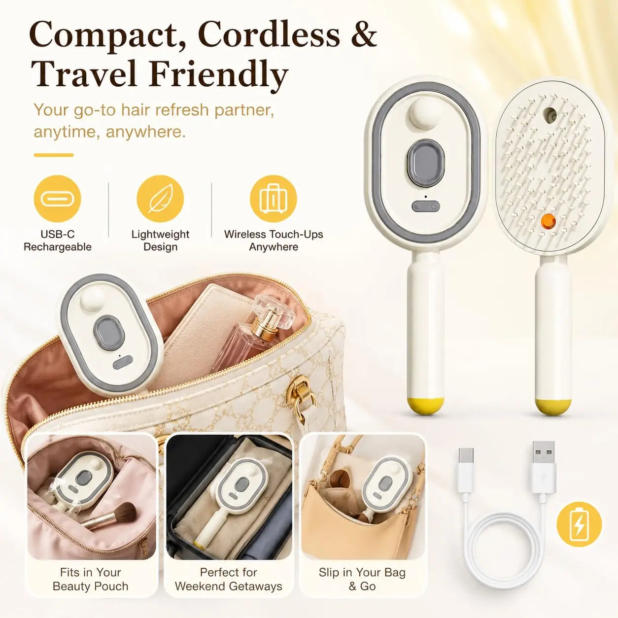 Electric Water Spray Hair Brush